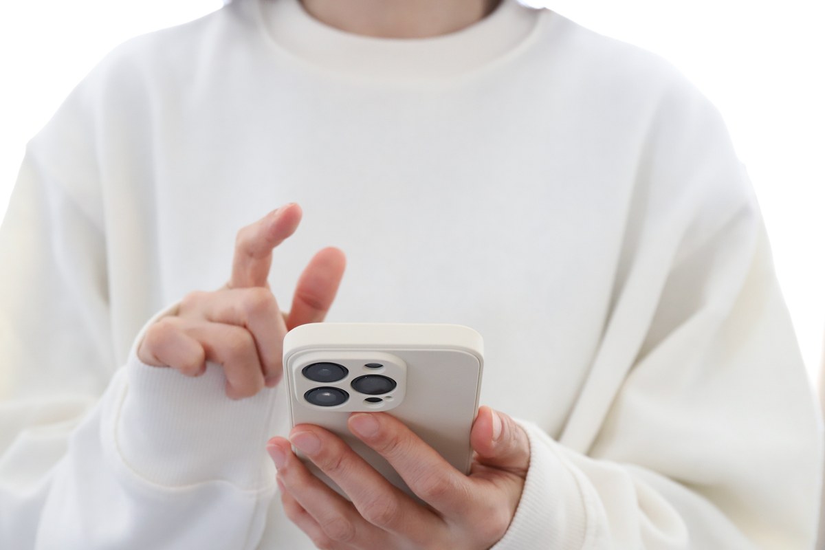 スマホでログインしている様子